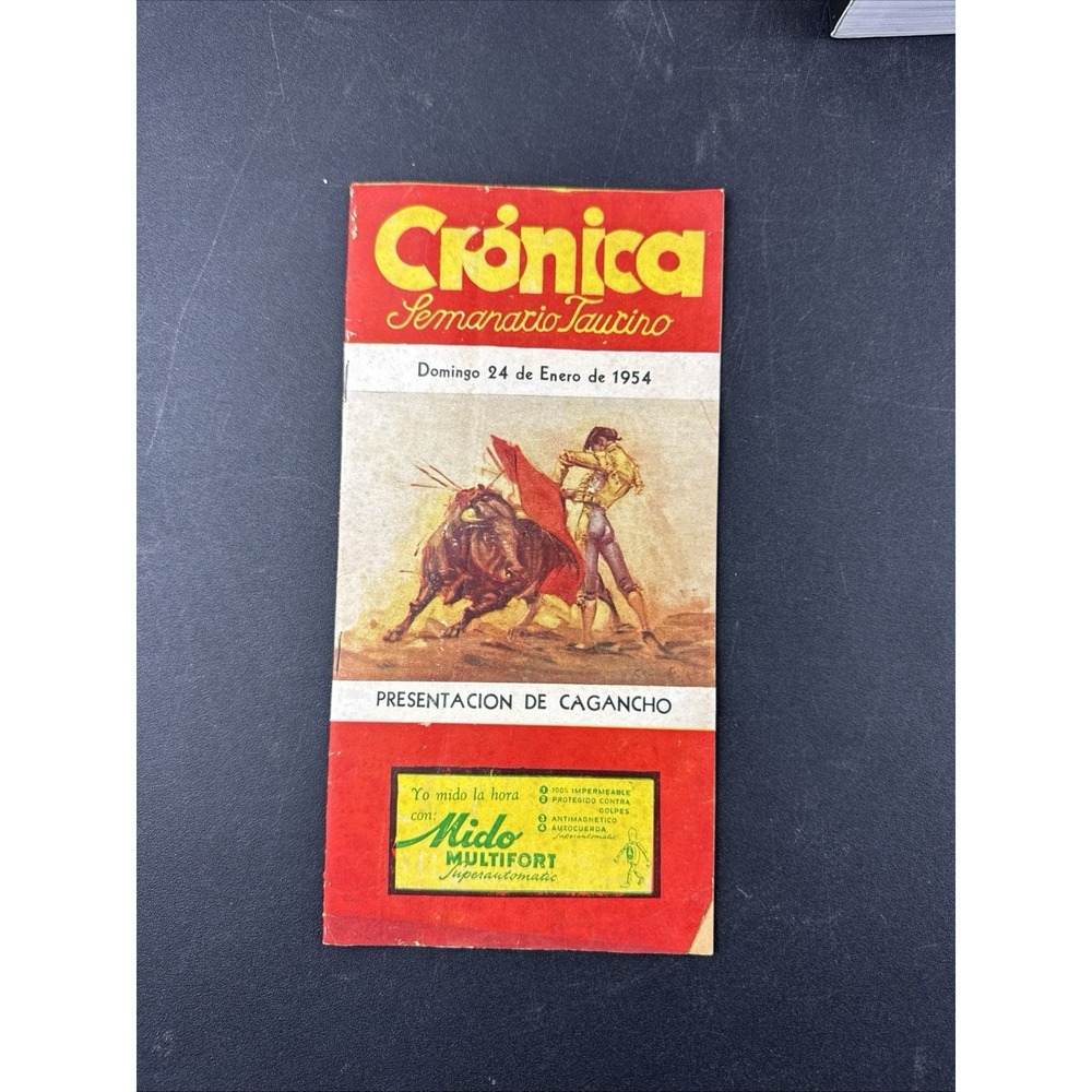 1954 Bullfighting Brochure Pamphlet from Spain Travel Ephemera